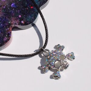 Rhinestone Skull Necklace